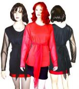 Long Sleeve Belted Blouse